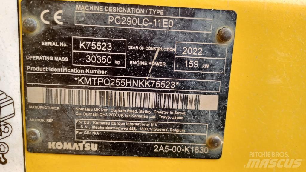 Komatsu PC 290 LC-11 Гусеничні екскаватори