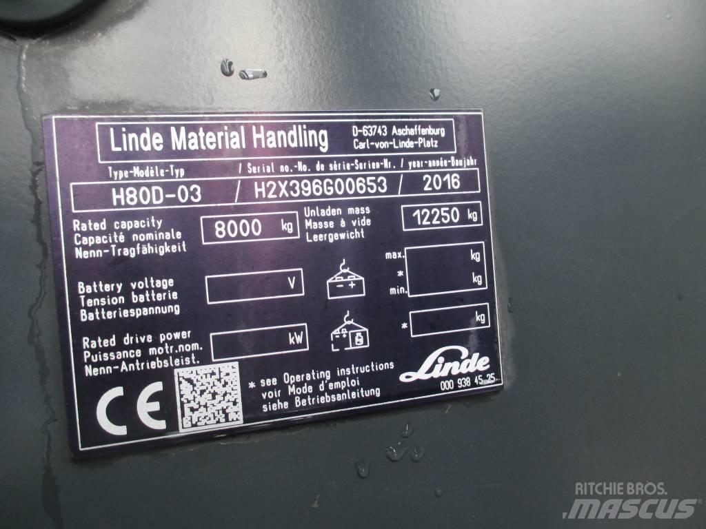 Linde H80D Дизельні навантажувачі