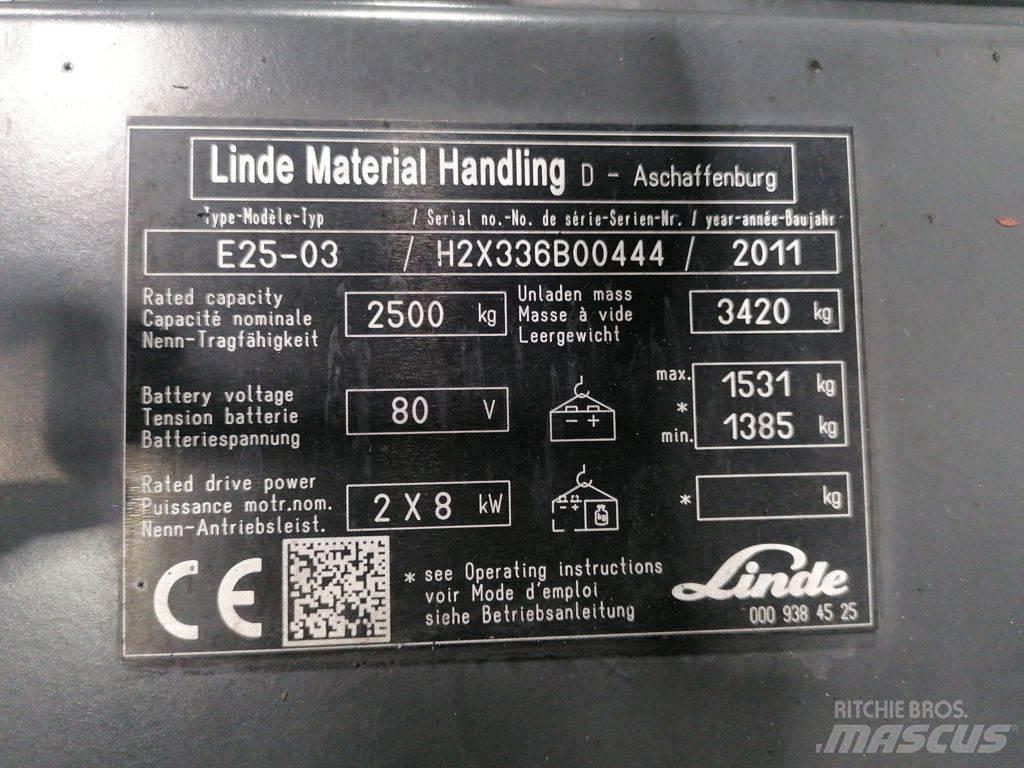 Linde E25-03 Електронавантажувачі