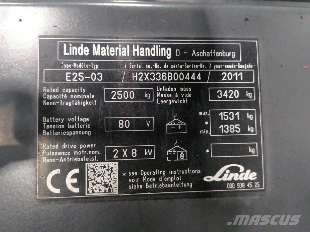 Linde E25-03 Електронавантажувачі