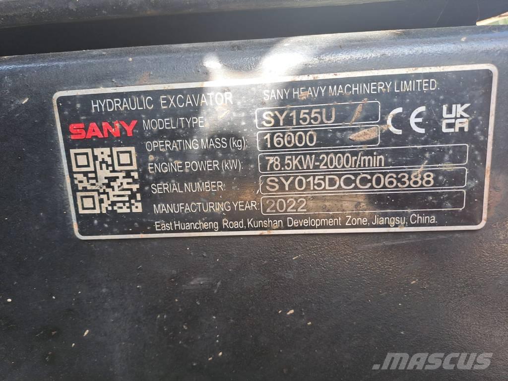Sany SY 155 U Гусеничні екскаватори