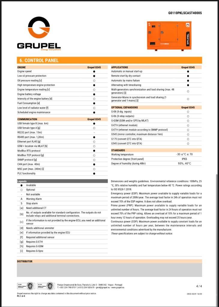  Grupel G545 Дизельні генератори