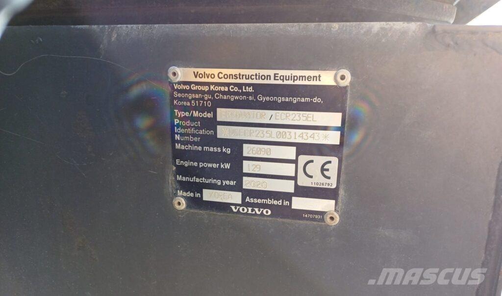 Volvo ECR235EL Гусеничні екскаватори