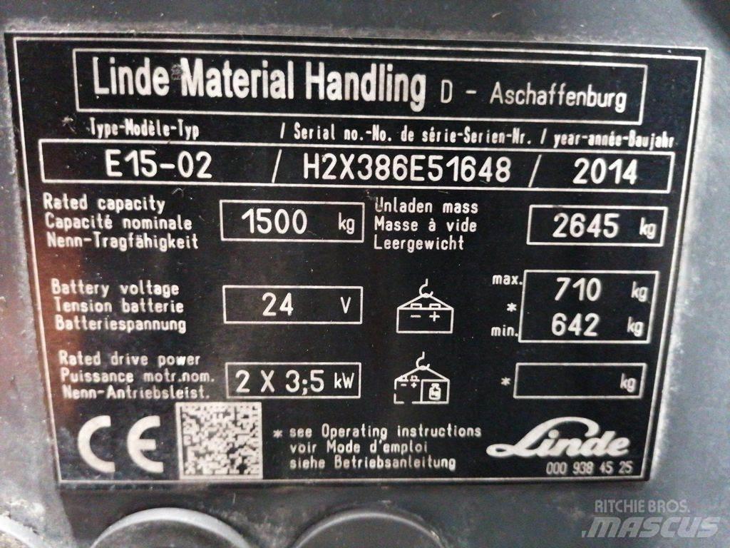 Linde E15-02 Електронавантажувачі