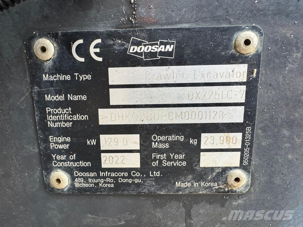 Doosan DX225LC-7 Спеціальні екскаватори