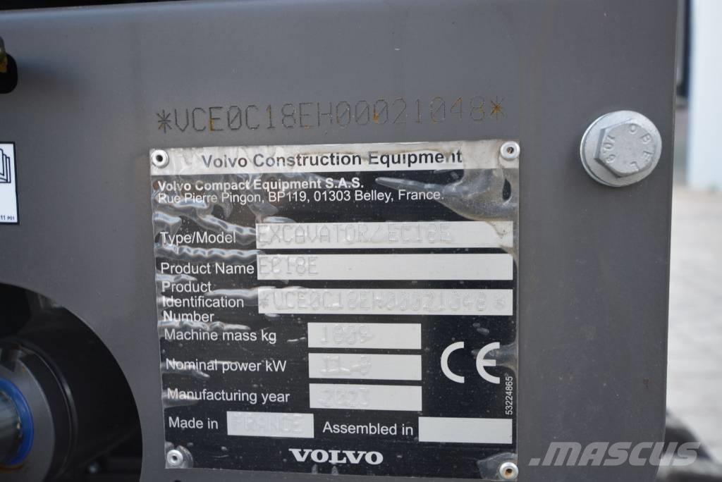 Volvo EC 18 E Міні-екскаватори < 7т
