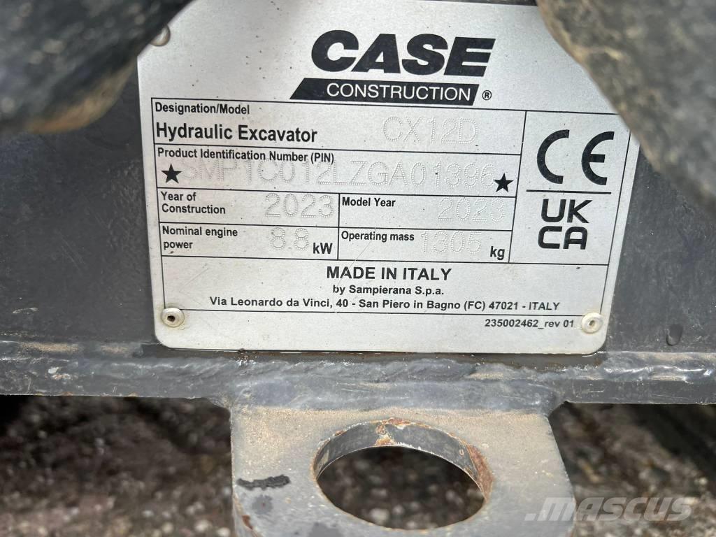 CASE CX 12 D Міні-екскаватори < 7т