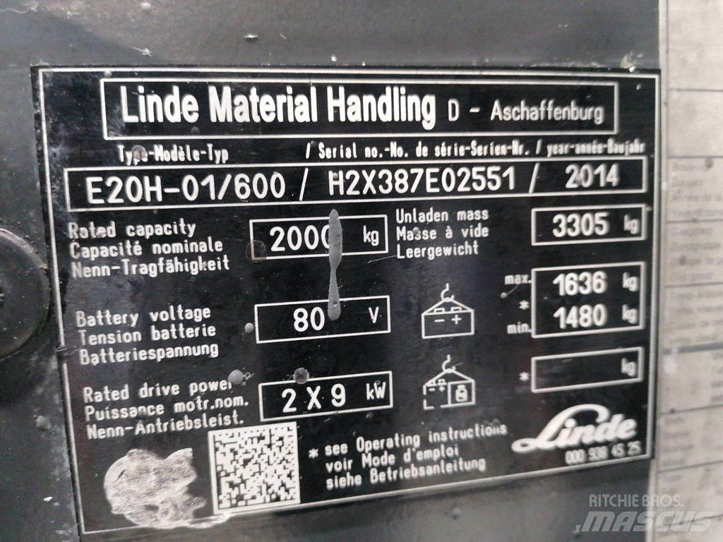 Linde E20H-01/600 Електронавантажувачі