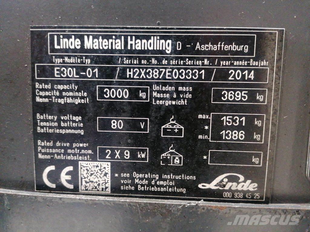 Linde E30L-01 Електронавантажувачі