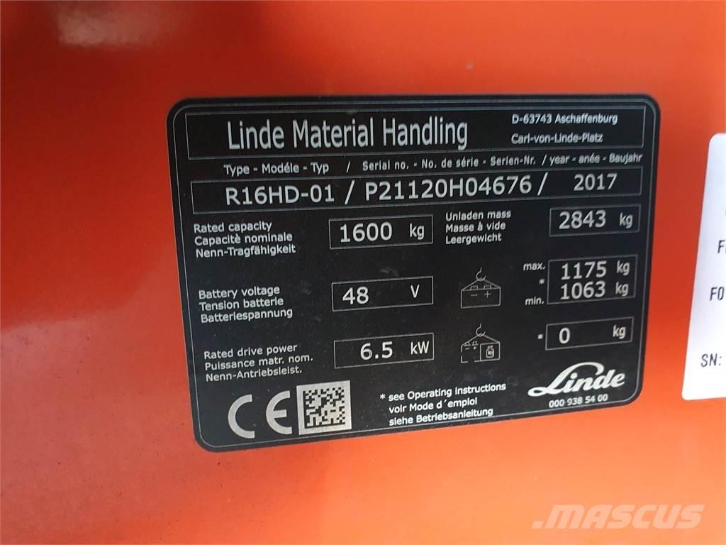 Linde R16HD Річ-трак із високим підйомом