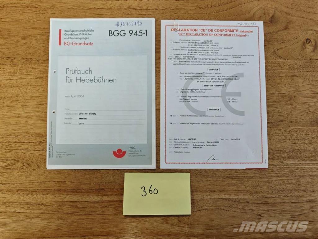 Manitou 280 TJ Телескопічні підйомники