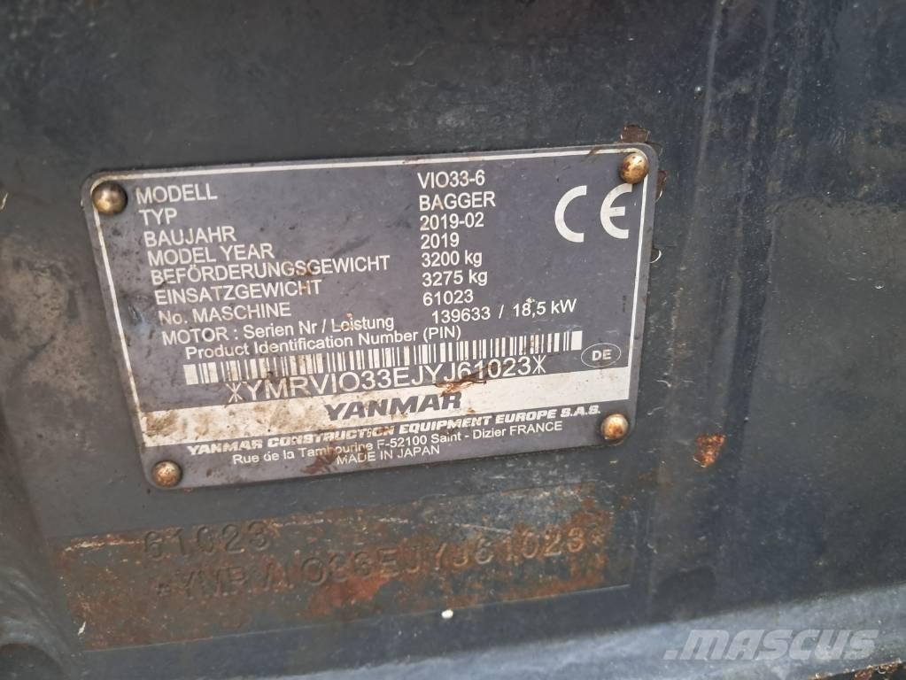 Yanmar Vio 33 Міні-екскаватори < 7т