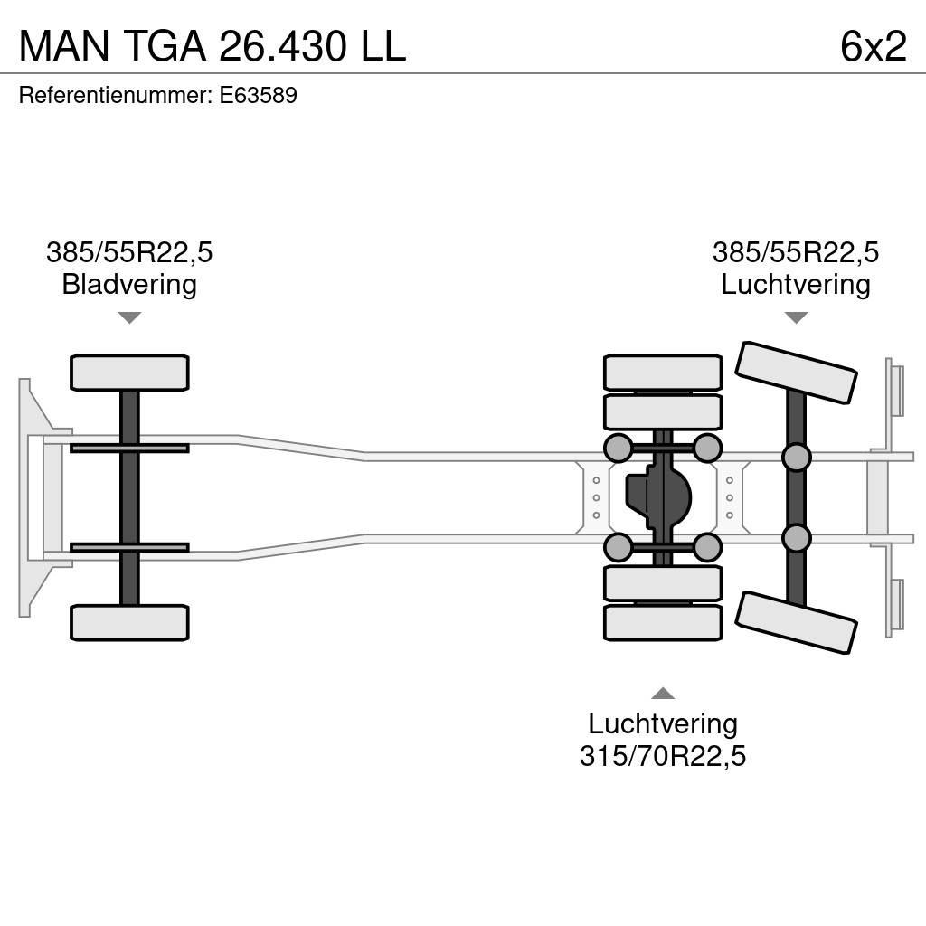 MAN TGA 26.430 LL Вантажівки з гаковим підйомом