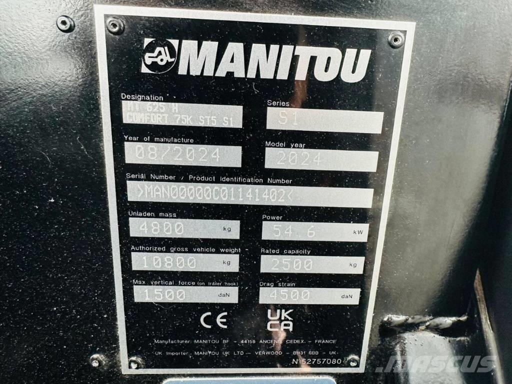 Manitou MT 625 H Телескопічні навантажувачі