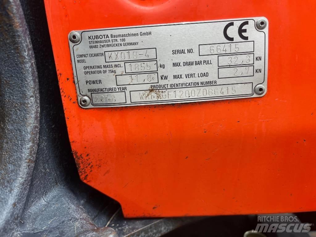 Kubota KX019-4 Міні-екскаватори < 7т