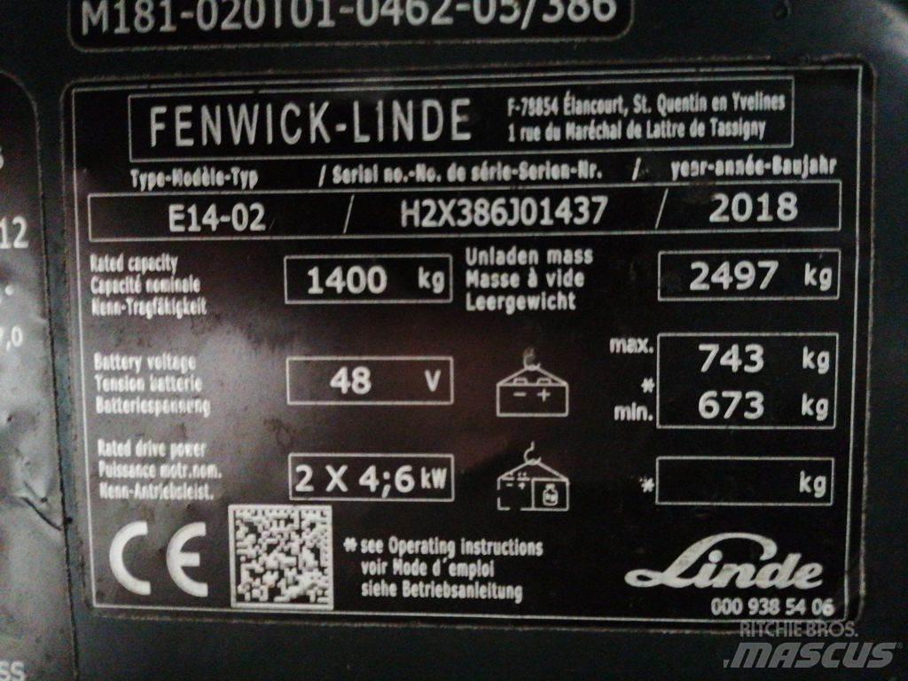 Linde E14-02 Електронавантажувачі