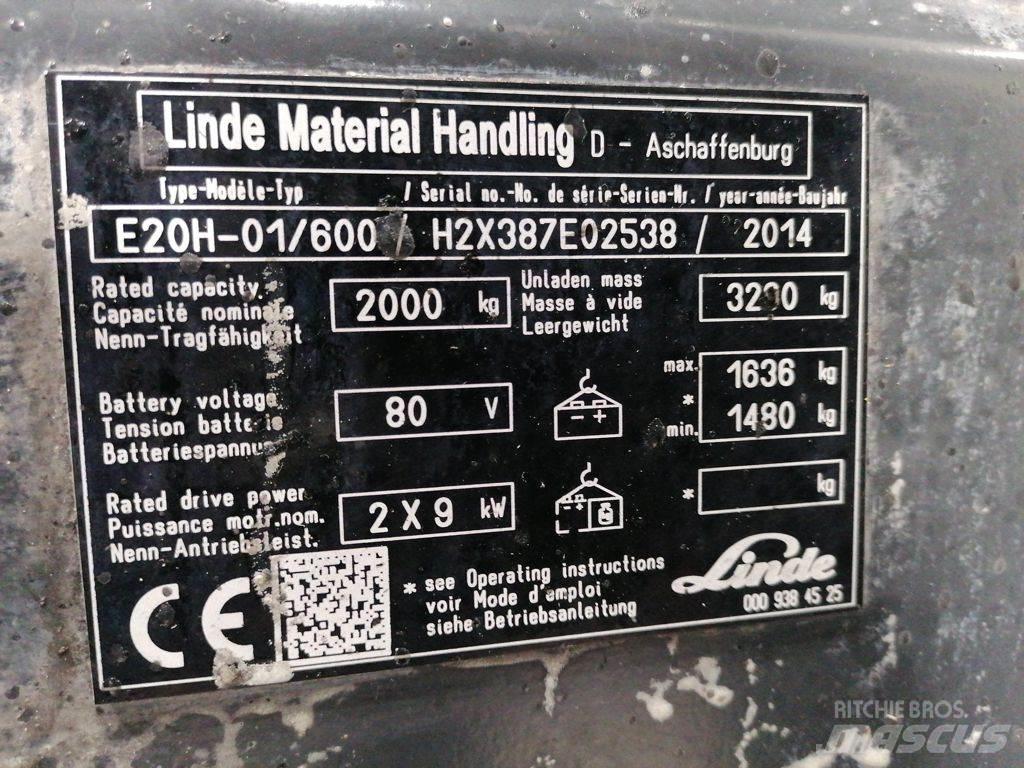 Linde E20H-01/600 Електронавантажувачі