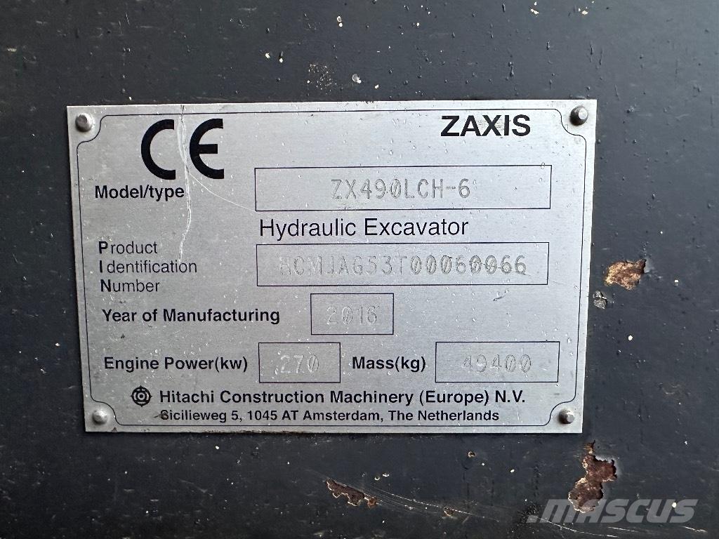 Hitachi ZX 490 LCH Гусеничні екскаватори