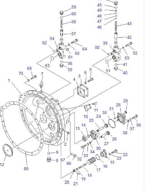 Komatsu D85A-21 Коробка передач