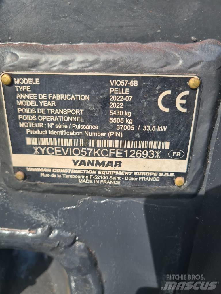 Yanmar Vio 57-6B Міні-екскаватори < 7т