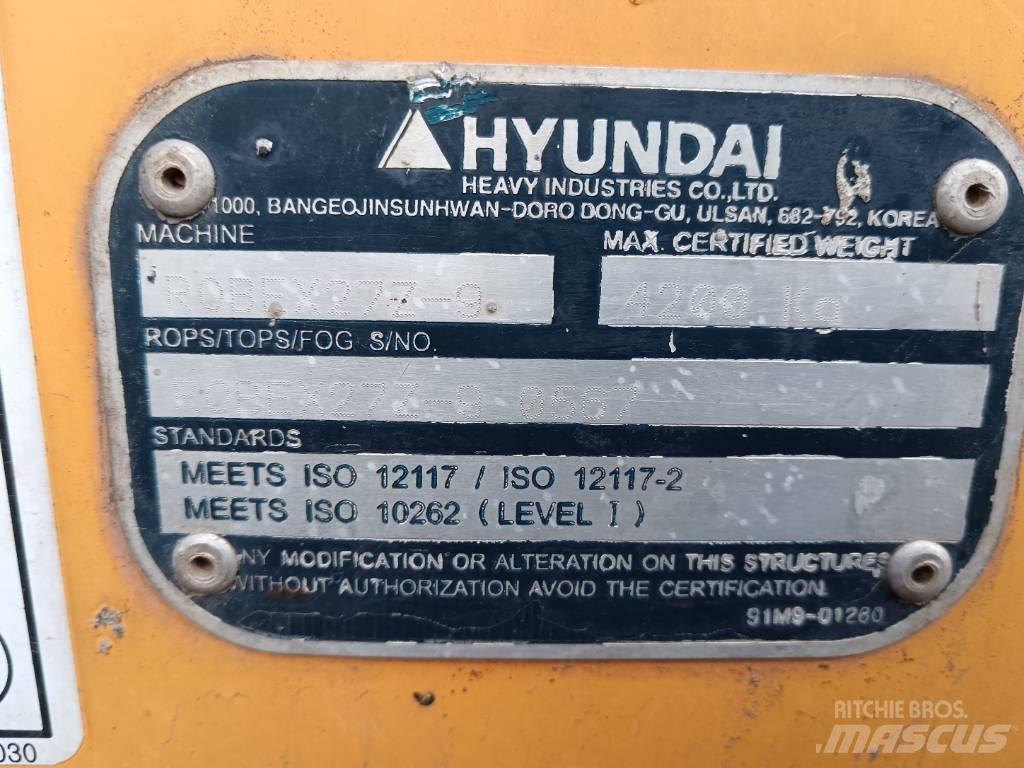 Hyundai Robex 27 Z-9 Міні-екскаватори < 7т