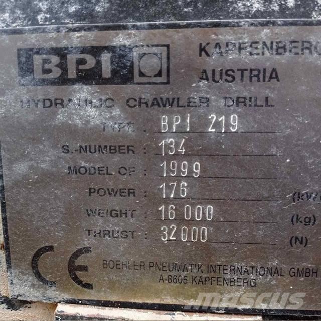 Böhler BPI 219 Стаціонарні бурові установки