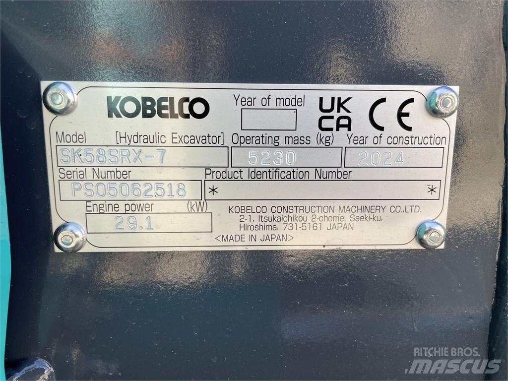 Kobelco SK 58 SRX-7 Міні-екскаватори < 7т