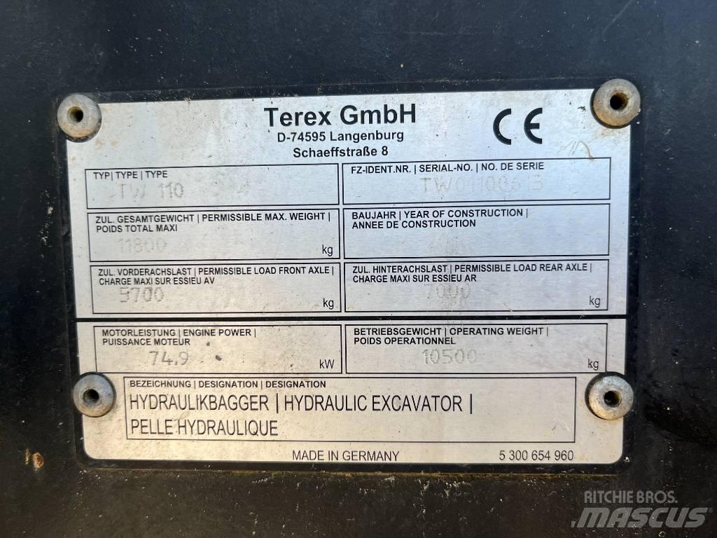 Terex TW 110 Колісні екскаватори