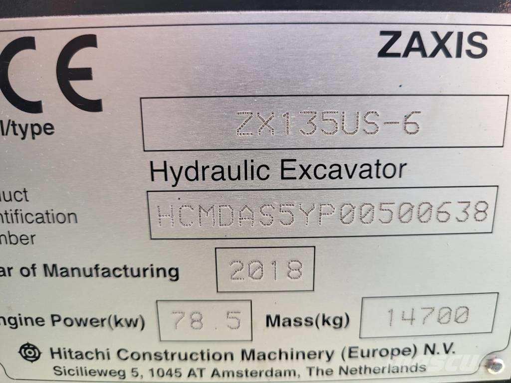 Hitachi ZX 135 US-6 Гусеничні екскаватори