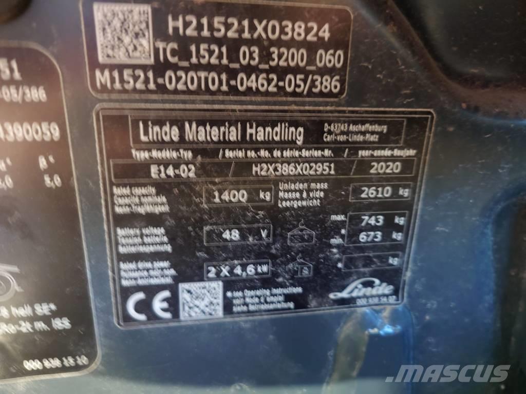 Linde E14/386 Електронавантажувачі