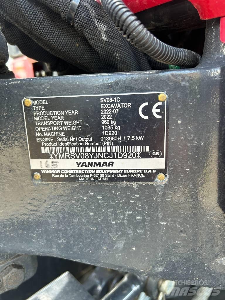 Yanmar SV08-1C Міні-екскаватори < 7т