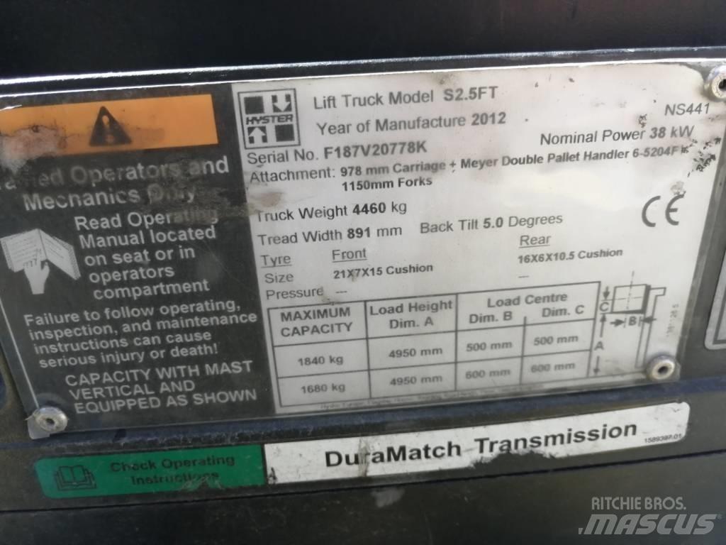 Hyster S2.5FT Газові навантажувачі