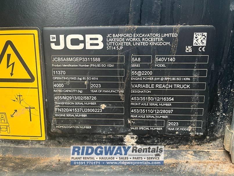JCB 540-140 Телескопічні навантажувачі