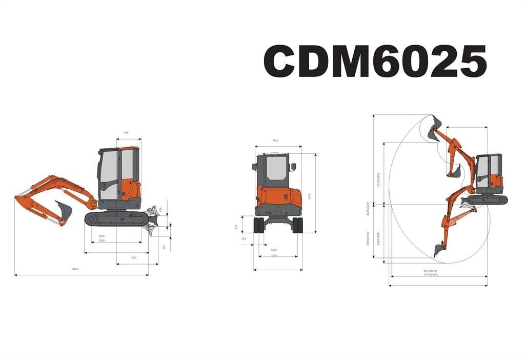 Lonking CDM6025 Міні-екскаватори < 7т
