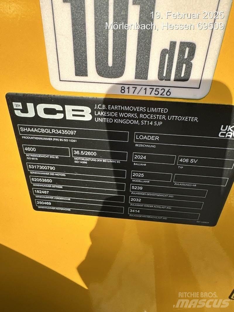 JCB 406 Фронтальні навантажувачі