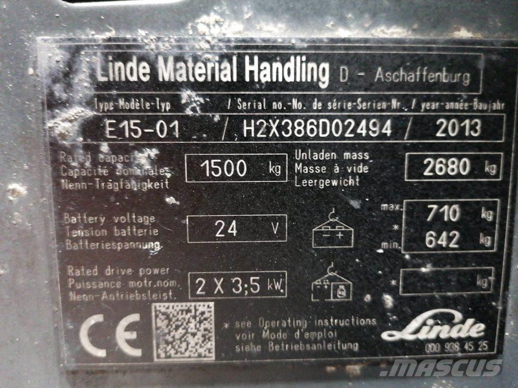 Linde E15-01 Електронавантажувачі