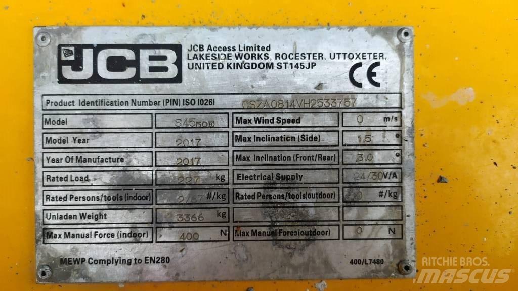 JCB S4550E Підйомники-ножиці