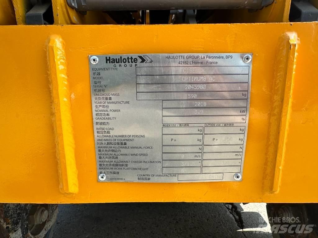 Haulotte OPTIMUM 8 Підйомники-ножиці