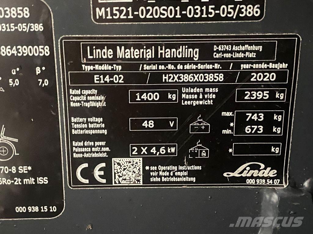 Linde E14-02 Електронавантажувачі