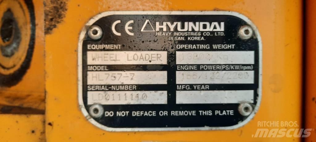 Hyundai HL 757-7 Фронтальні навантажувачі