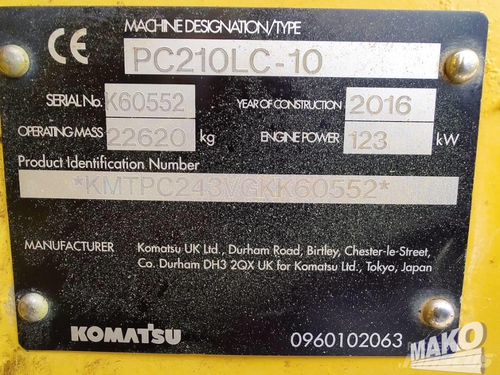 Komatsu PC 210 LC-10 Гусеничні екскаватори