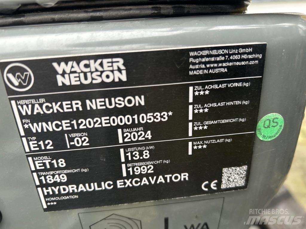 Wacker Neuson ET18 Гусеничні екскаватори