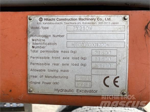 Hitachi ZX 210 W Колісні екскаватори