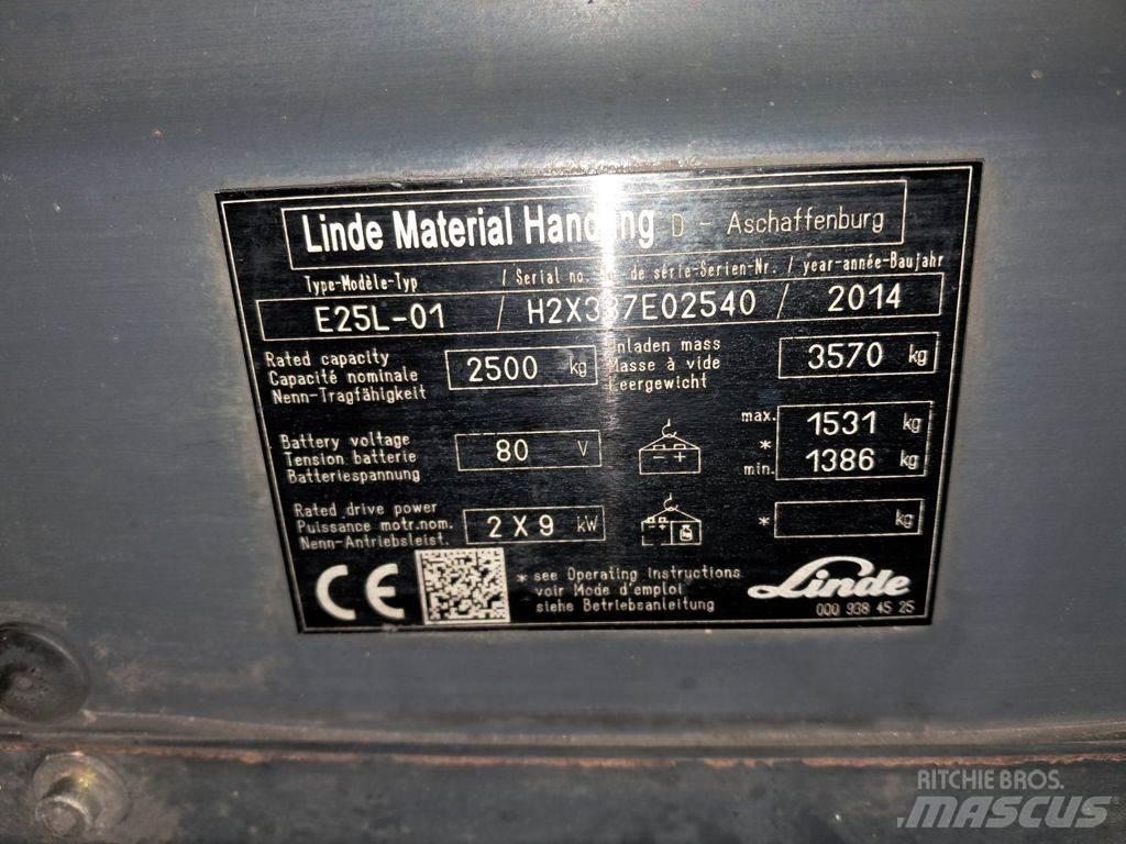 Linde E25L-01 Електронавантажувачі