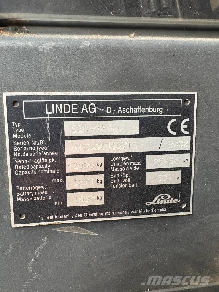 Linde E 20 P-02 Електронавантажувачі