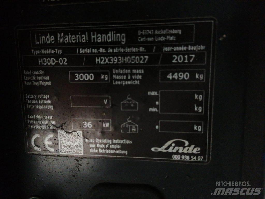 Linde H30D-02 Дизельні навантажувачі