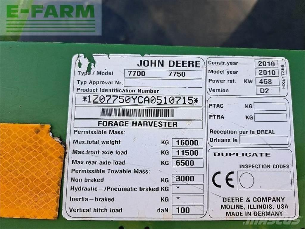 John Deere 7750 Кормозбиральні комбайни