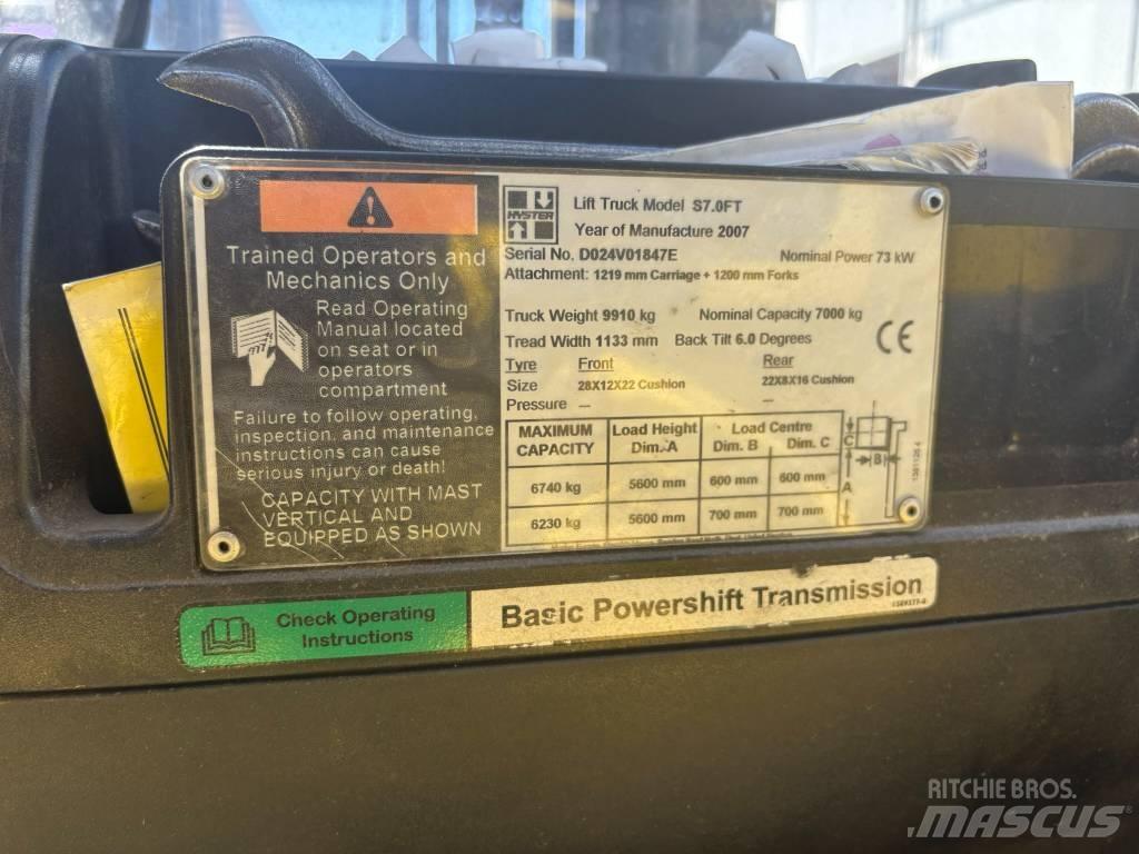 Hyster S7.0FT Газові навантажувачі