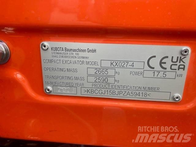 Kubota KX027-4 Міні-екскаватори < 7т