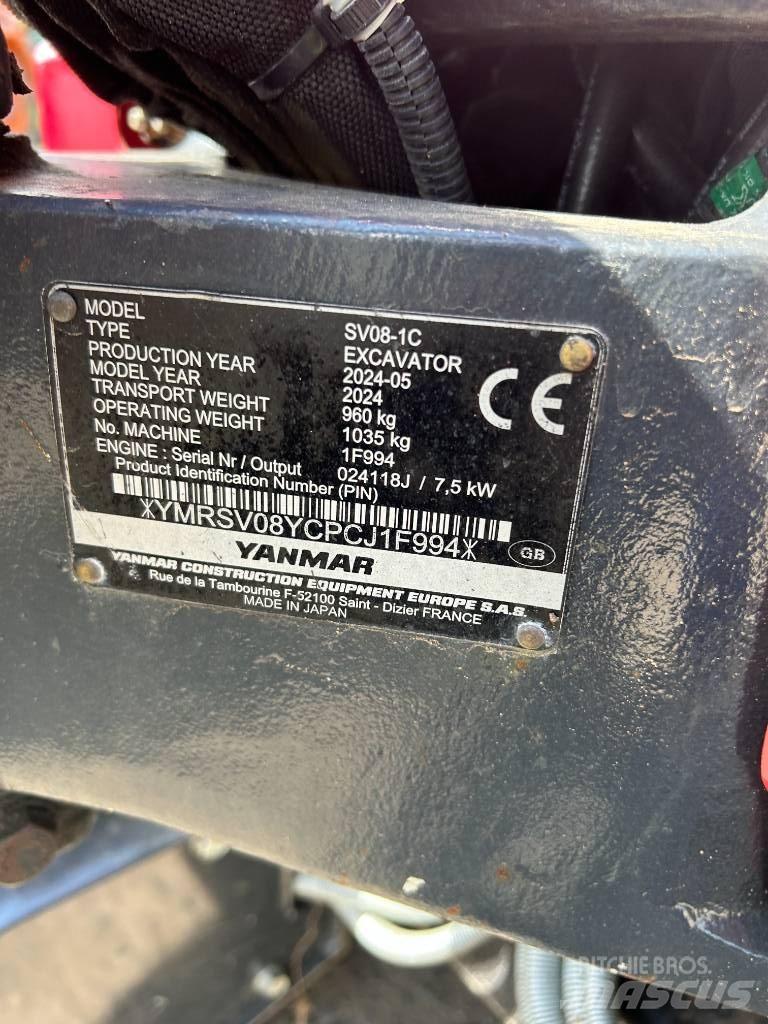 Yanmar SV08-1C Міні-екскаватори < 7т
